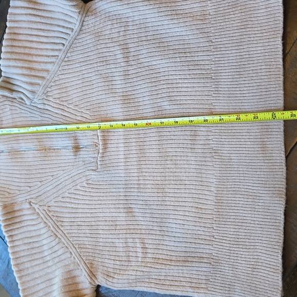 So Me Taupe Half Zip Ribbed Sweater - Picture 6 of 8